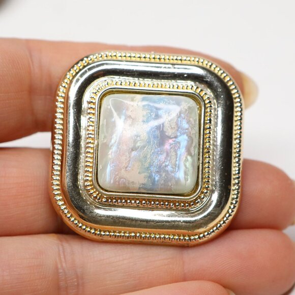 Vintage 1980s Statement Clip Earrings Lot of 4 Pairs Large Disco Retro Glam - Picture 4 of 12